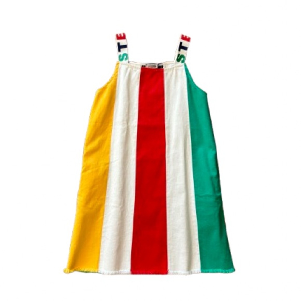 NWT Stella McCartney Kids Denim Dress | size 12 | Colorful Stripes